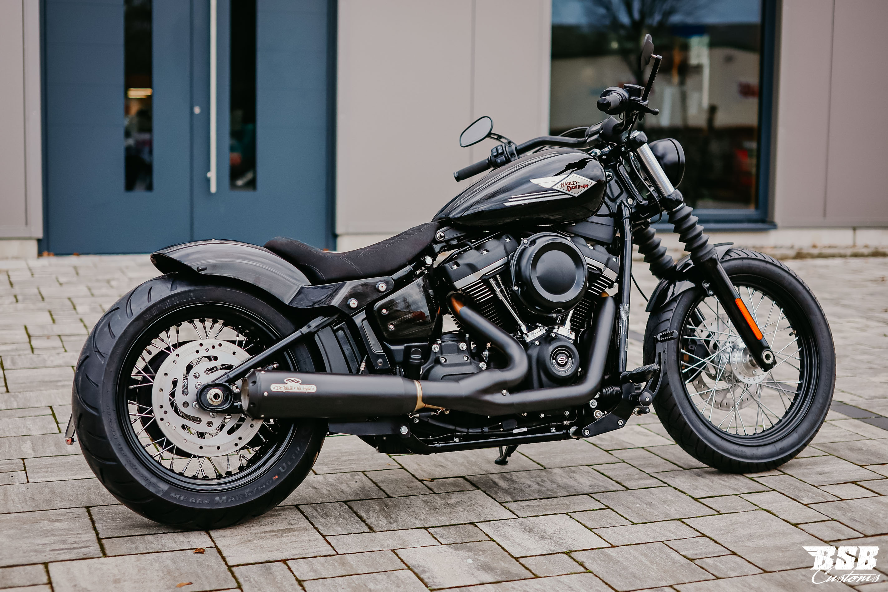 Müller Tieferlegungs-kit MP2  Harley Davidson Milwaukee Eight M8 Modelle bis 40 mm tiefer mit TÜV Kopie