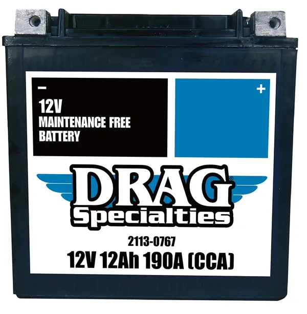 Drag Specialties MF YTX14L-FT Hochleistungs-AGM Starterbatterie für Harley Davidson Sportster & Dyna (ab 2004)