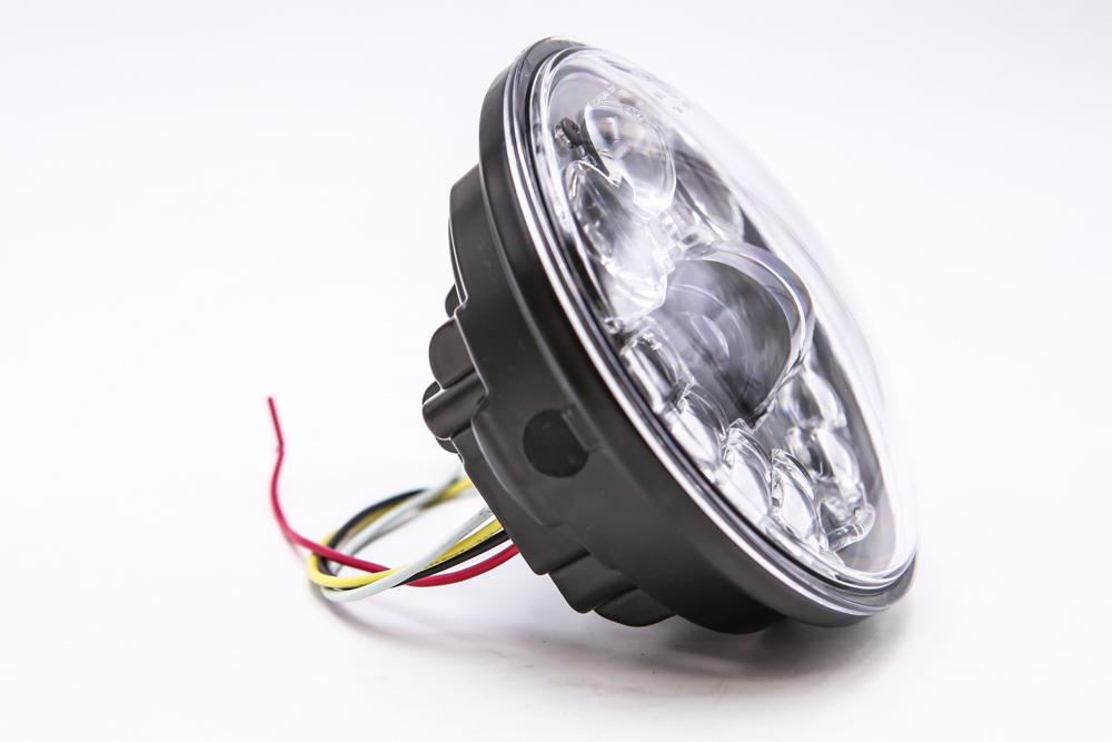 LED Scheinwerfer 5 3/4 Zoll schwarz, Standlicht, E-Zulassung