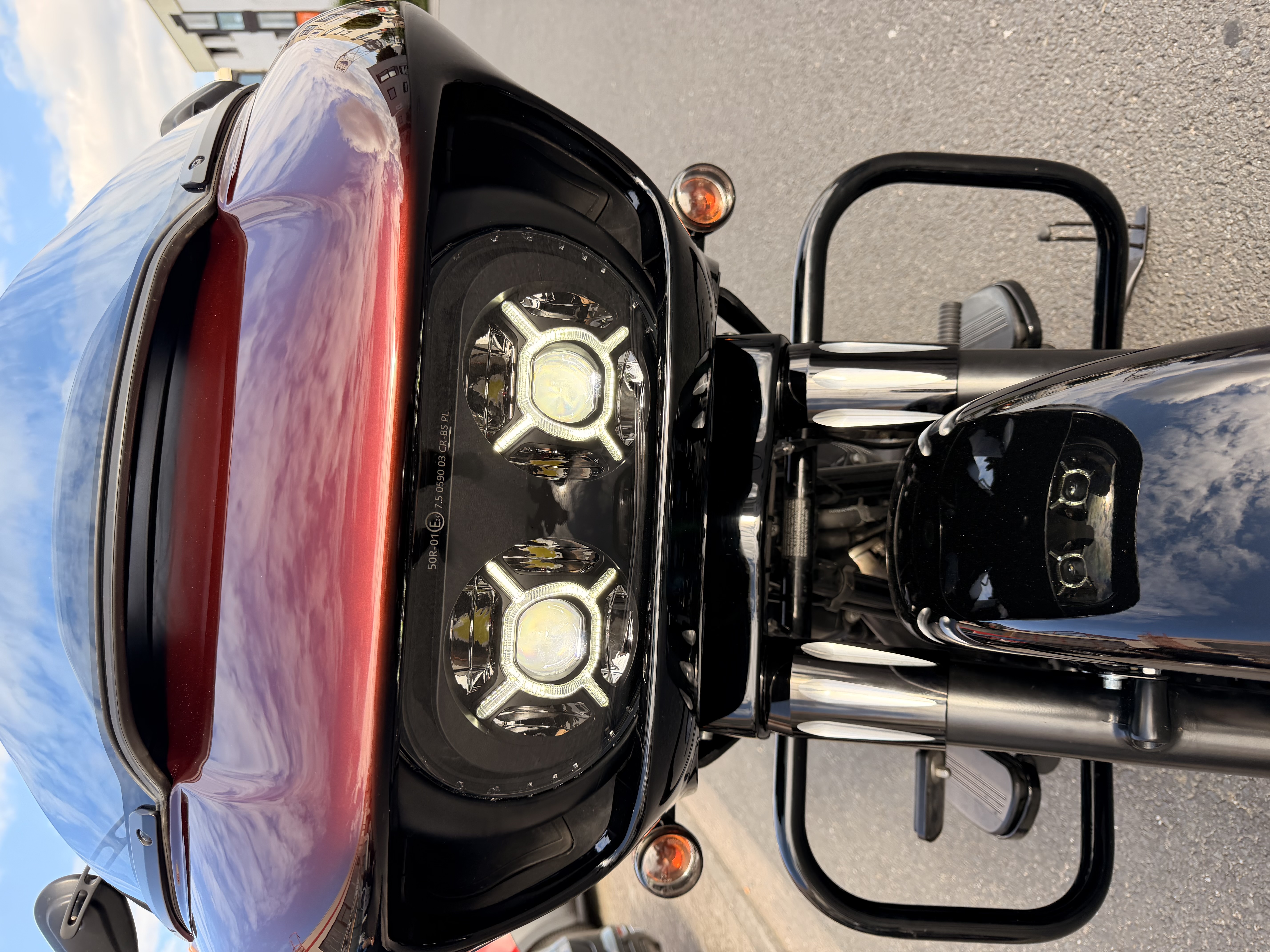 LED Scheinwerfer Headlamp Unit Assembly für Road Glide (15-24) – Mit Halo-Ring und Standlicht ECE & DOT Zulassung