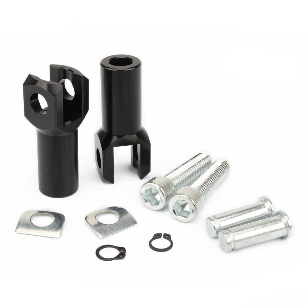 Sozius Fußrastenhalter Kit -  SCHWARZ-  Harley Davidson SOFTAIL , DYNA, SPORTSTER 