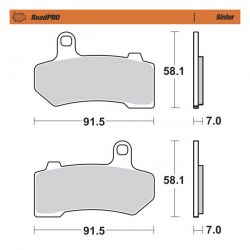 Moto-Master RoadPro Bremsbeläge Gesintert – vorne & hinten für Harley-Davidson FLT/Touring, V-Rod, Trikes, Nightster (2006–2025)
