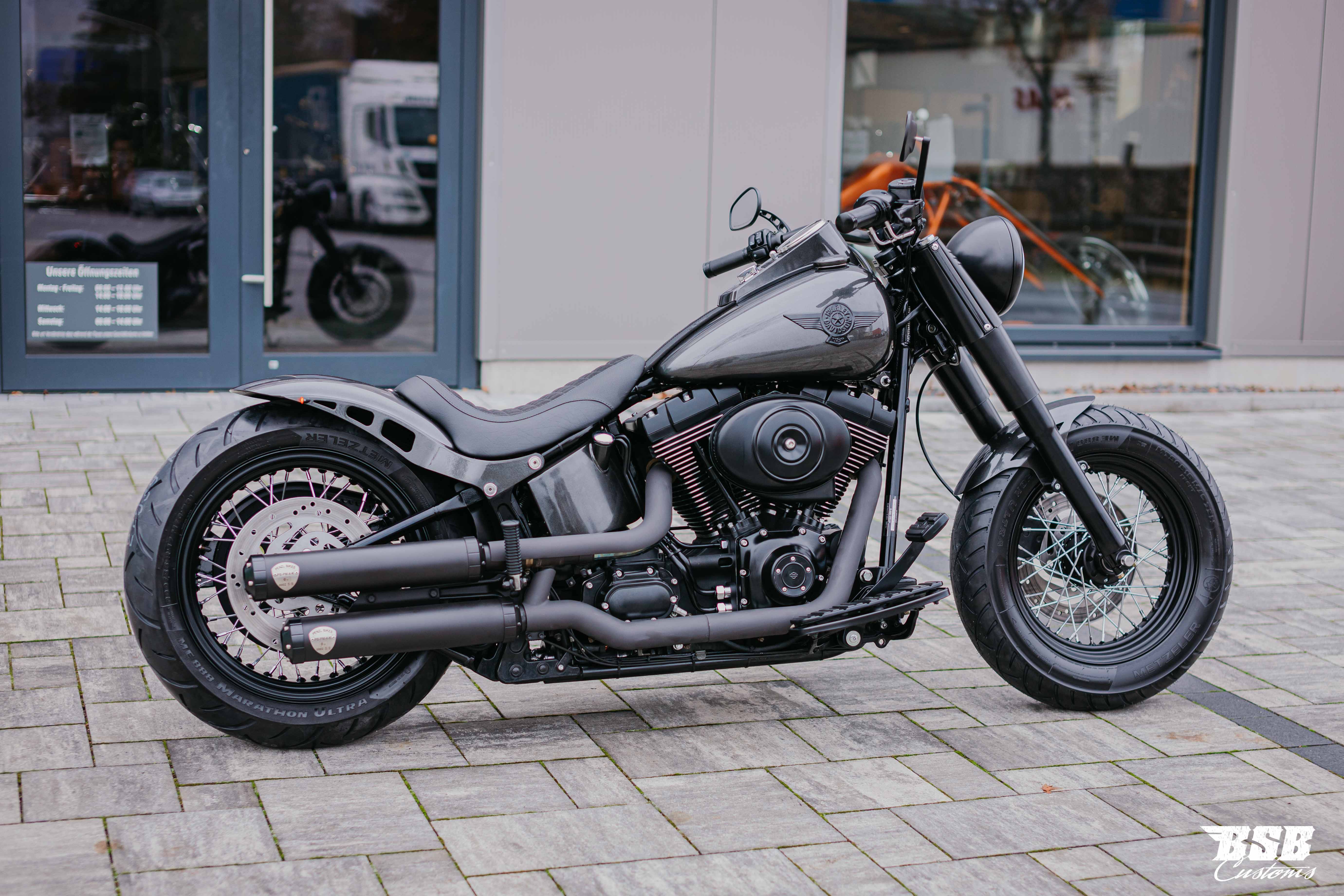 VERKAUFT !!! 2006 Harley Davidson FAT BOY Umbau by BSB Customs // PENZL verstellbar + 12 Monate Gara