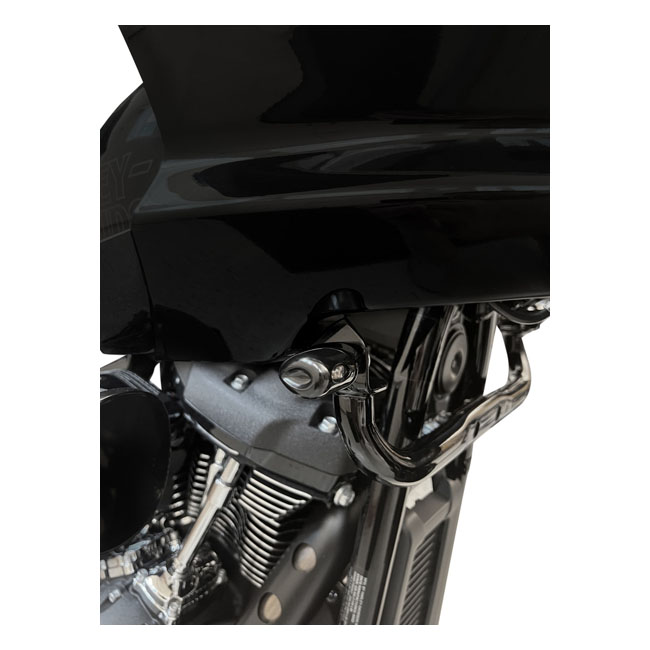 Kodlin Elypse LED Mini-Frontblinker Schwarz mit DLR-Tagfahrlicht für Harley-Davidson Road Glide & Low Rider (15–24)