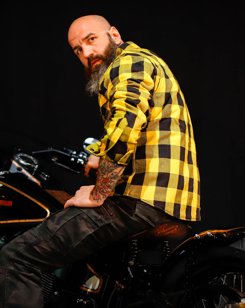 BSB Customs Kevlar® Biker-Shirt gelb