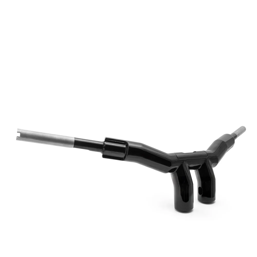 „Rückenschonender“ T-Bar Mega-Lenker mit geneigter Lenksäule (mit optionalem Stealth-Speedometer)