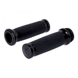 Lenkergriffe Caliber Schwarz für Harley-Davidson 2008–2025 mit E‑Gasgriff – CNC-Alu – 1 Zoll