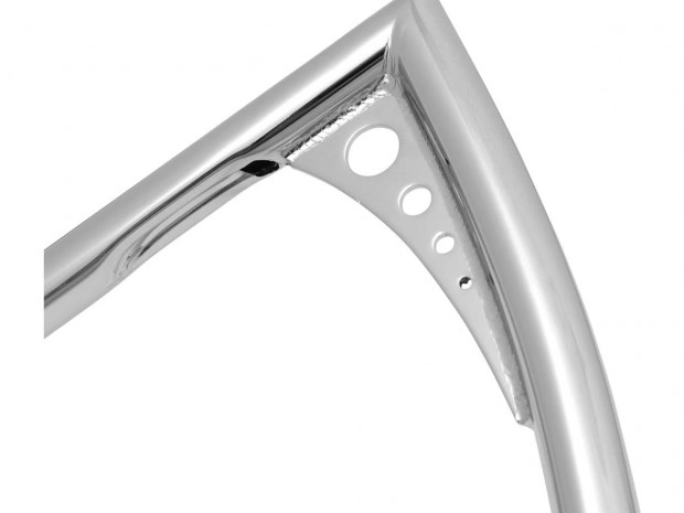 Santee 14" Bonanza Fat Handlebar Non-Dimpled Chrome 3-Loch 1 1/4" Throttle By Wire für Harley-Davidson Modelle