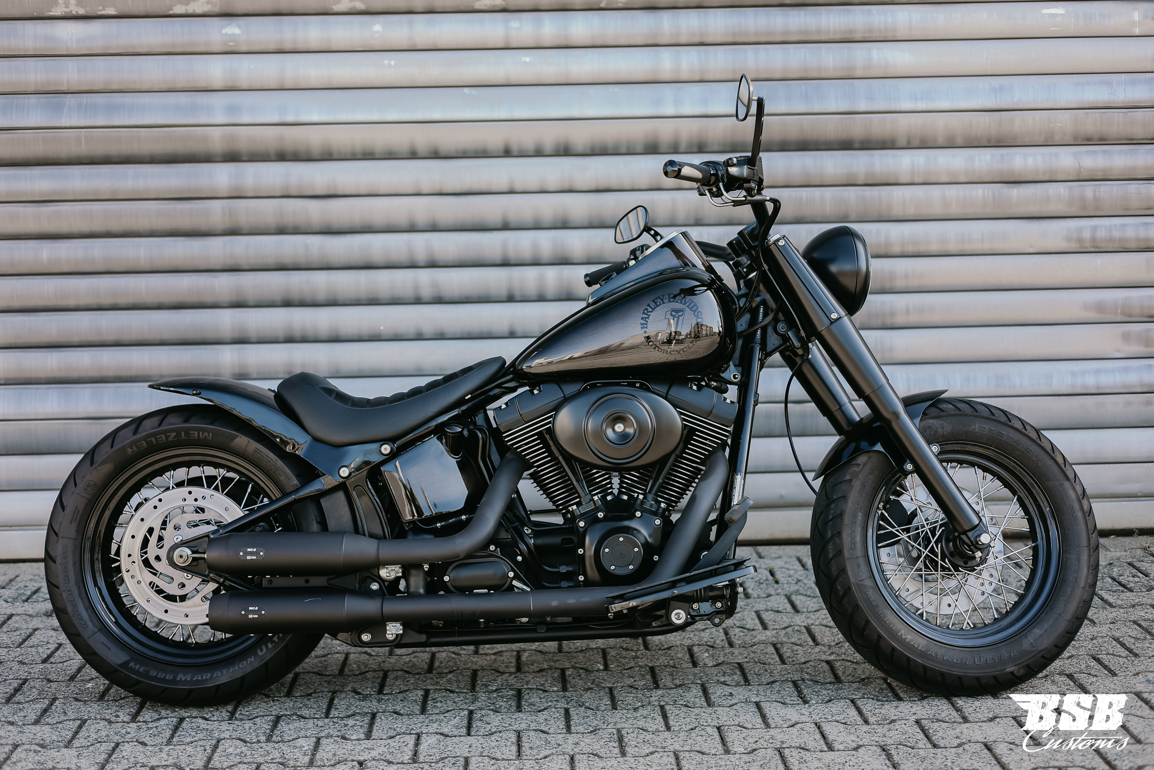 2001 Harley Davidson FLSTF FAT BOY  /// TOP UMBAU /// MCJ Anlage // Airbrush-Lackierung //   Finanzierung möglich    