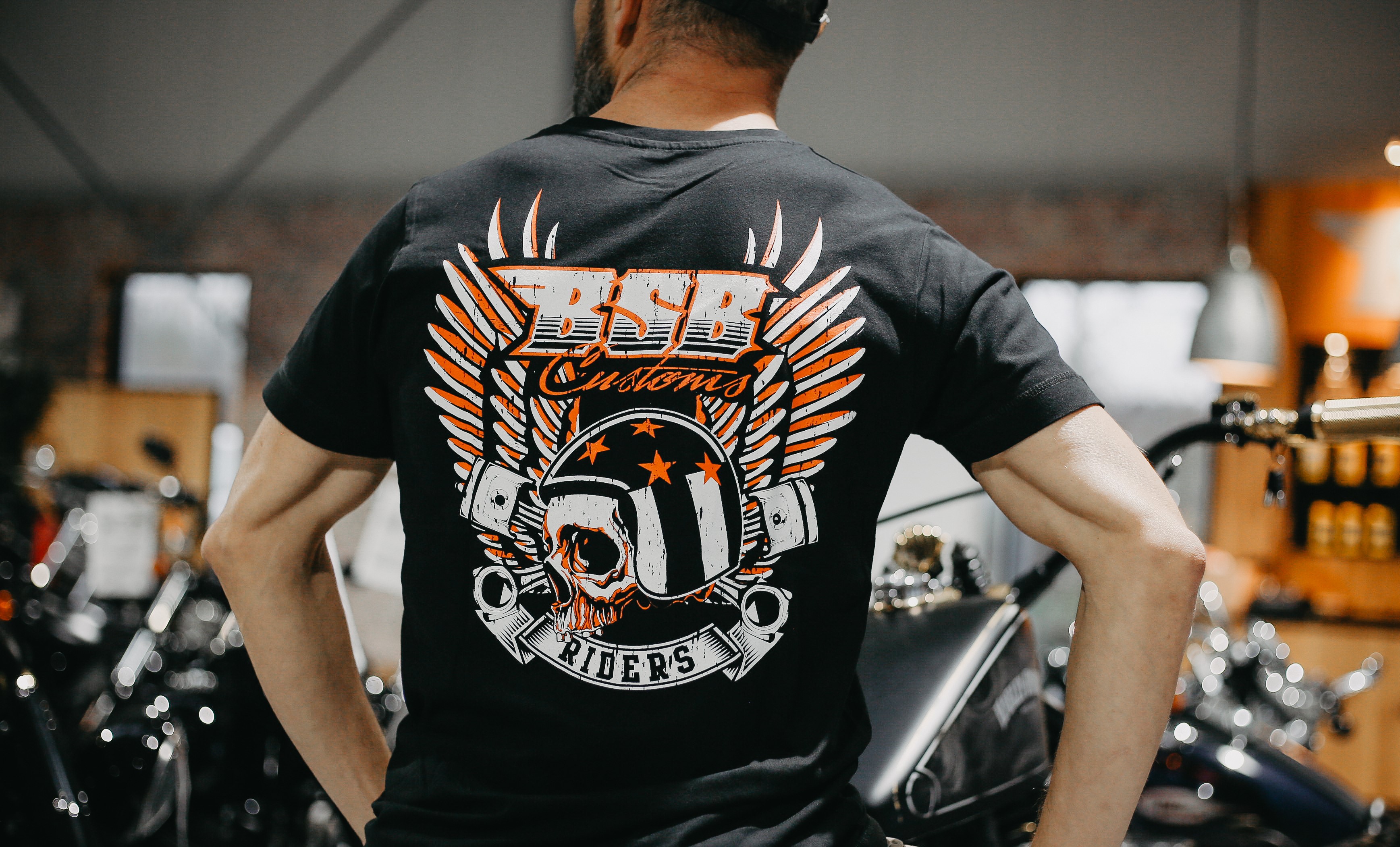 BSB Customs "Riders" T-Shirts Schwarz