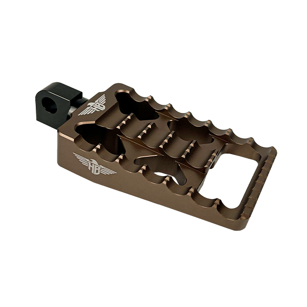 Limited Edition MX Fußrasten V1 – passend für Harley-Davidson® Dyna, Sportster & Softail (1990–2017) – Fahrer & Beifahrer HB-FPV1-MM-BRO