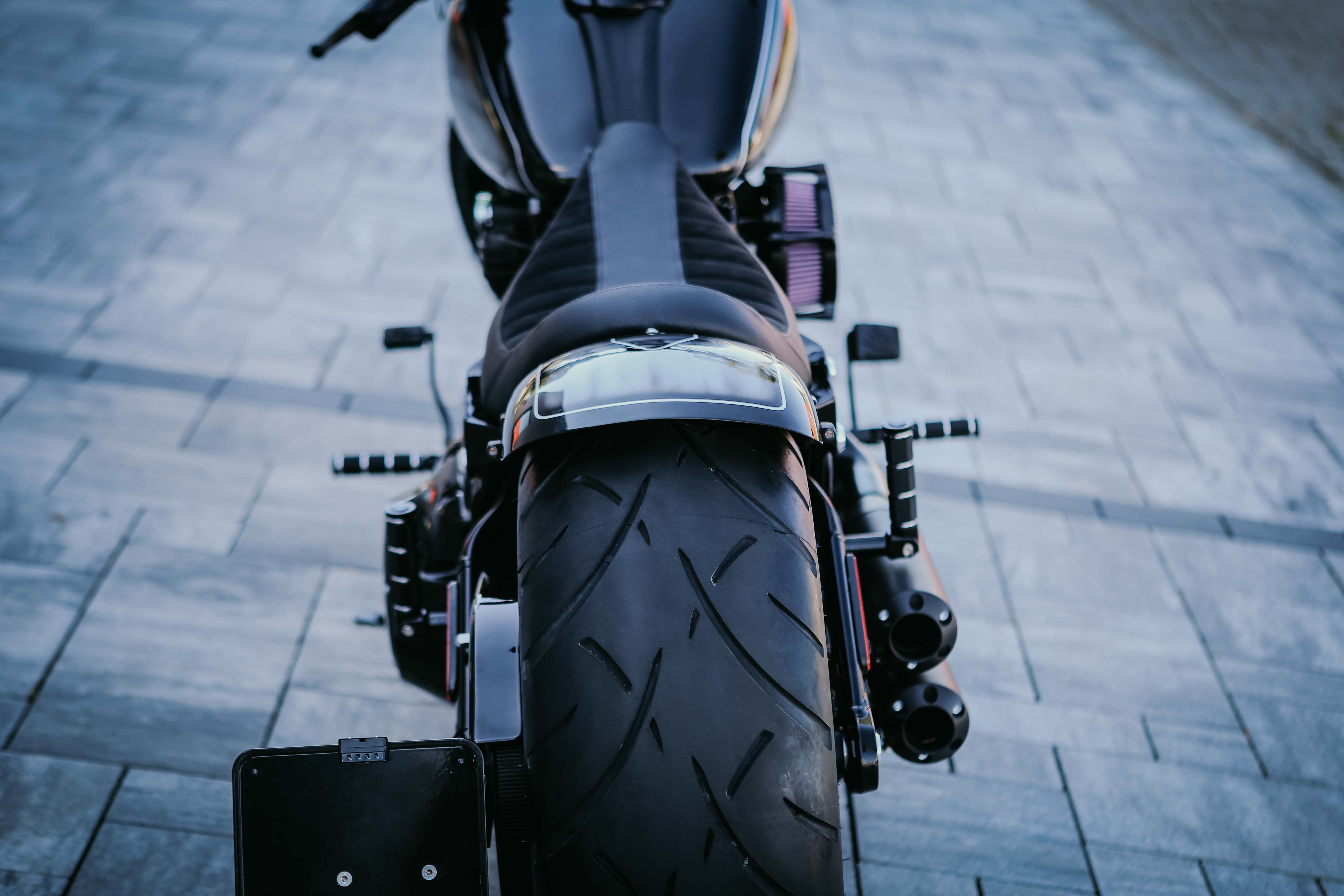 Stahl Heckfender für 240-260 Tyre Softail Rocker C & Breakout