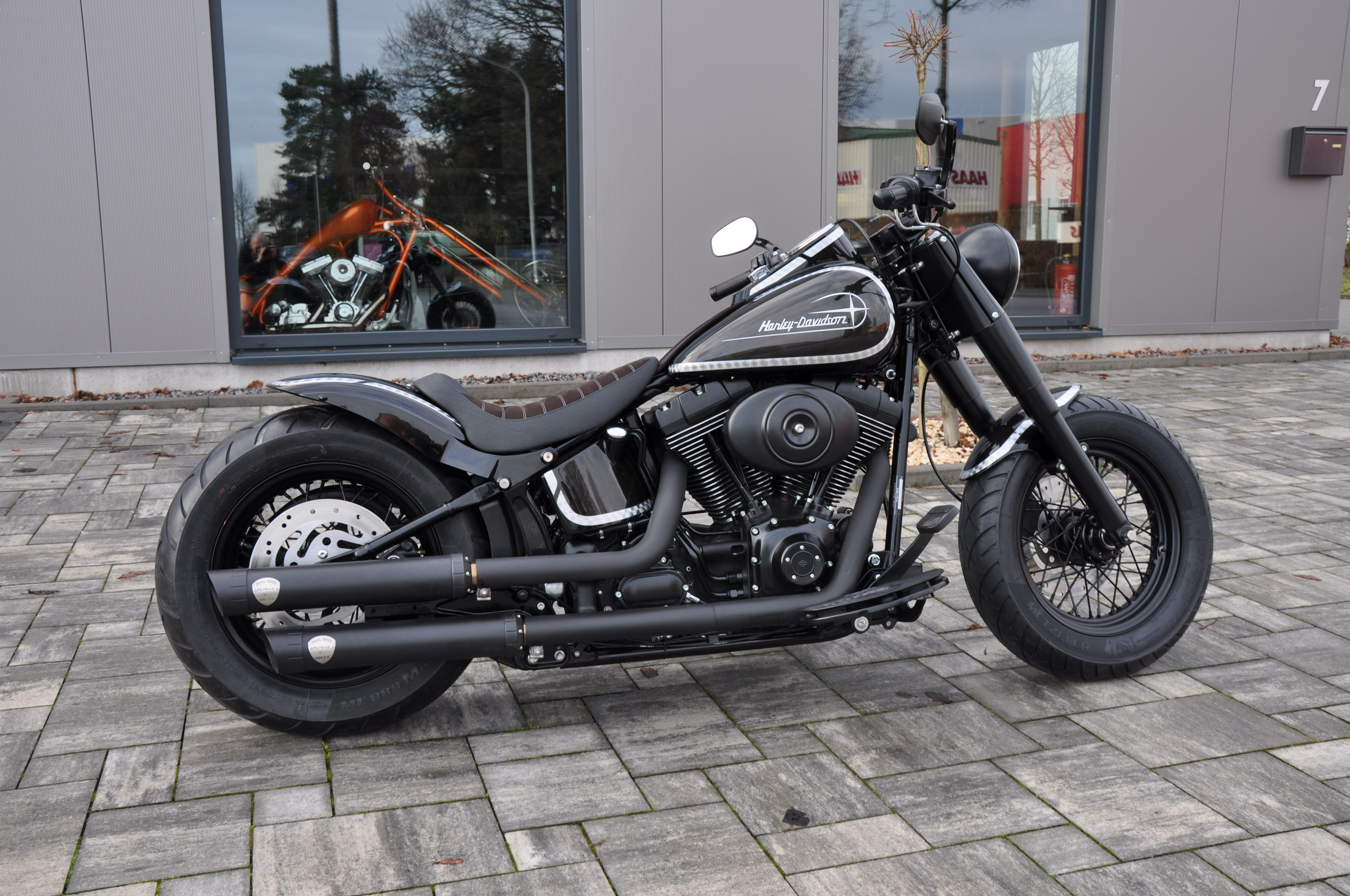 VERKAUFT!!! 2005 Harley Davidson FLSTF FAT BOY Umbau by BSB Customs Penzl + 24 Monate Garantie