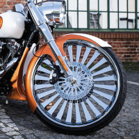 HeinzBikes® FRONT FENDER WRAPPED 23” – Custom Bagger Kotflügel für Harley Touring Modelle 2014–2020