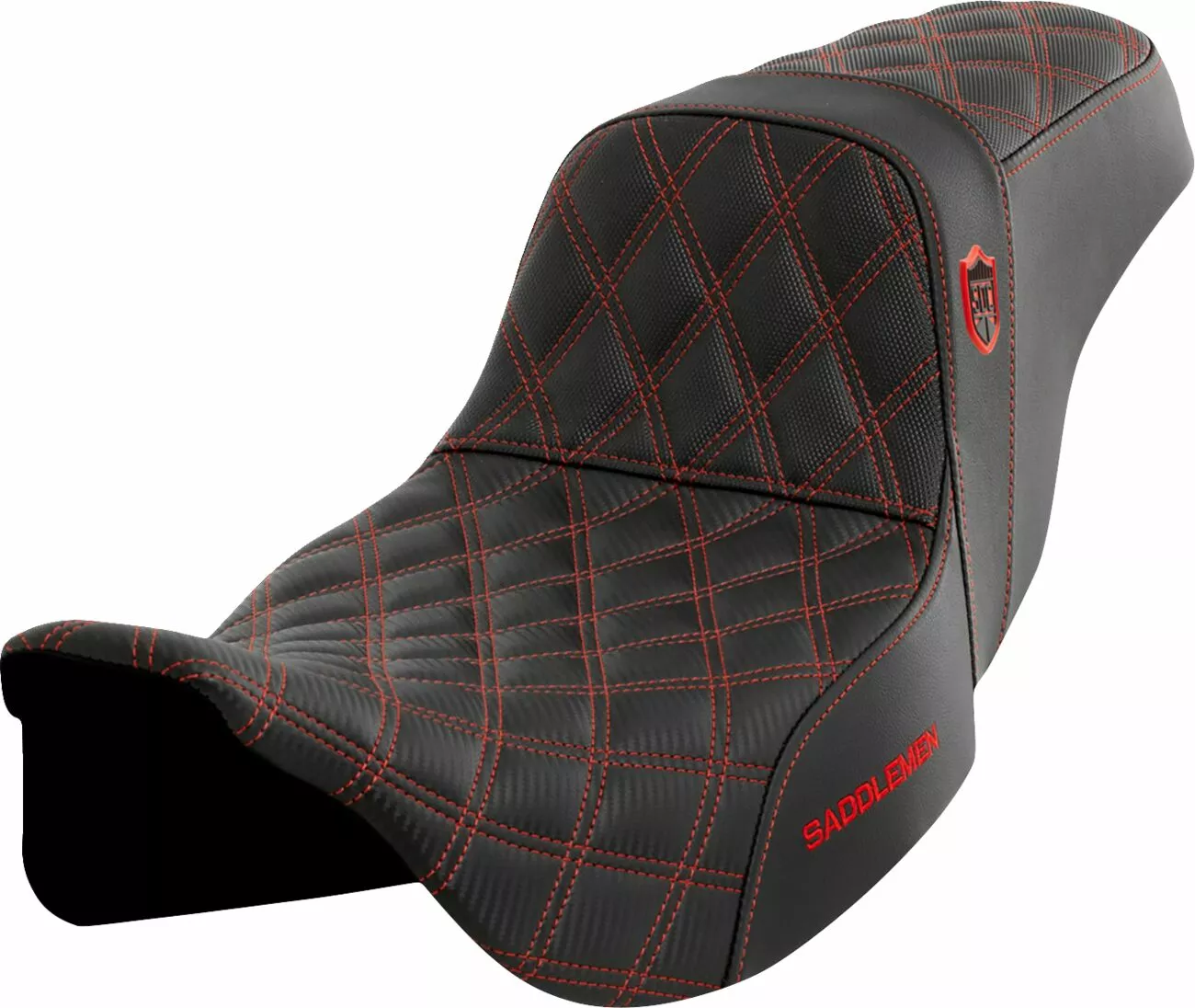 Saddlemen SDC Performance Sitz – GelCore™ SEAT PRO SERIE SDC FLT 08-UP - GRIPPER - RED