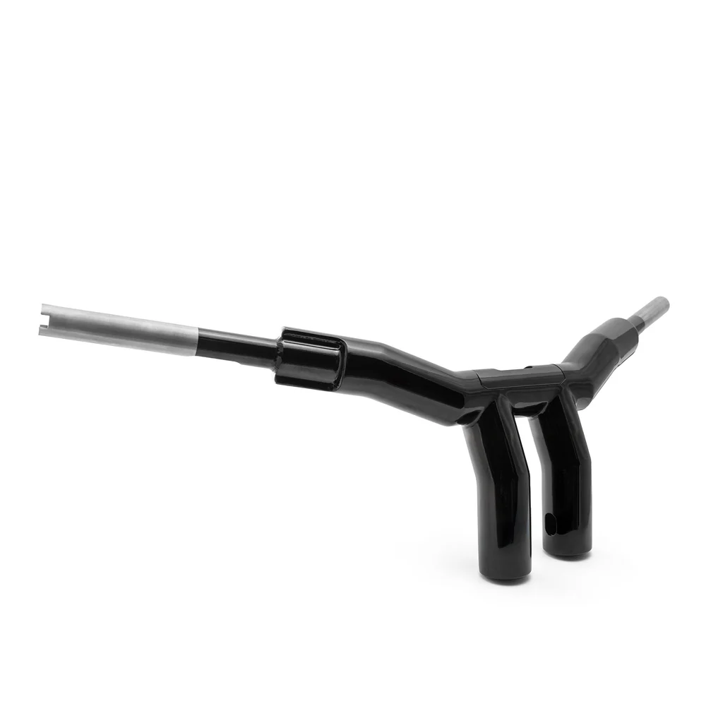 „Rückenschonender“ T-Bar Mega-Lenker mit geneigter Lenksäule (mit optionalem Stealth-Speedometer) mit GUTACHTEN !!!