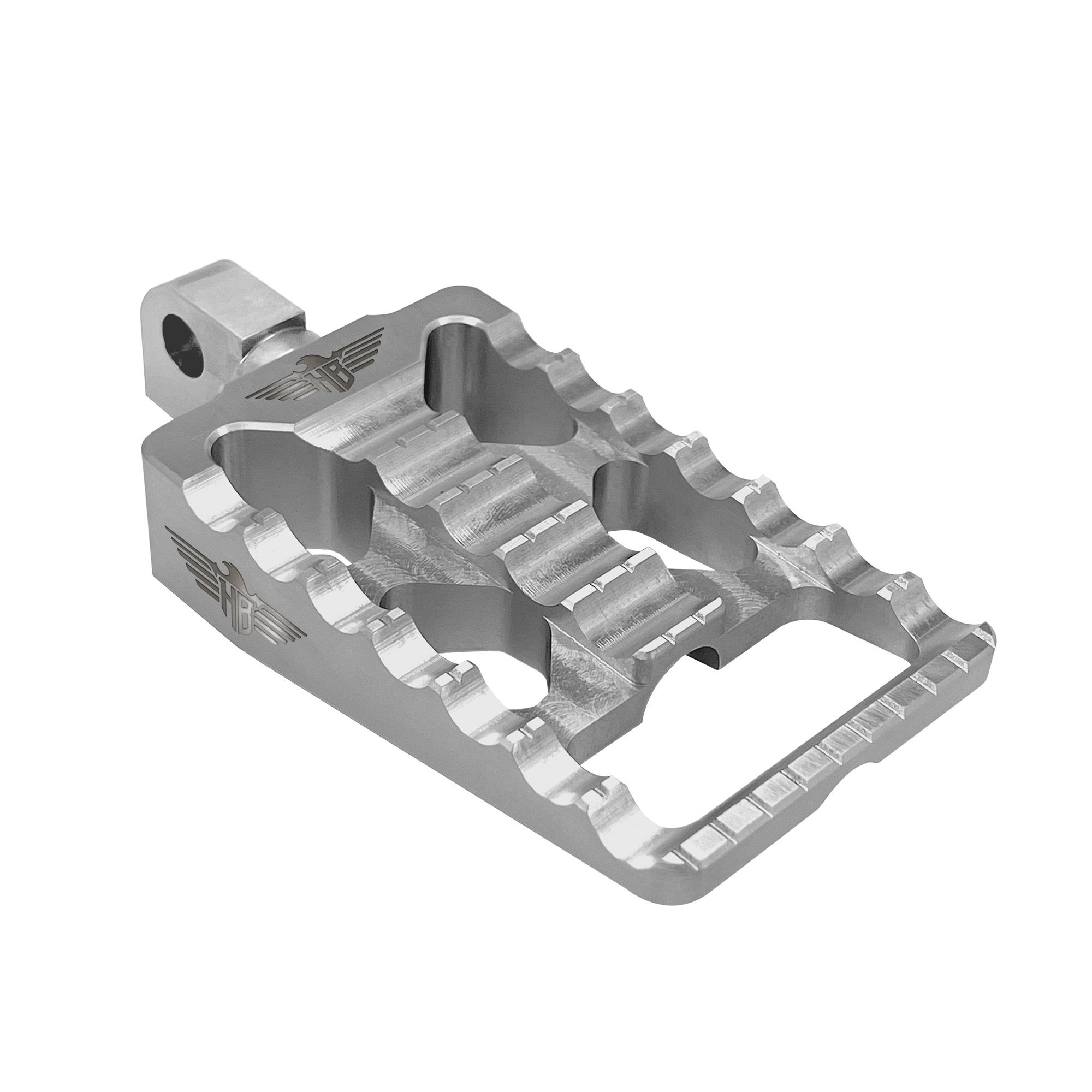 CLUBSTYLE MX Footpegs V1  Silber – Fahrer & Beifahrer – Für Dyna, Sportster & Softail  