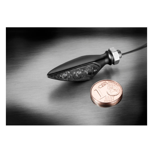 Kellermann Rhombus S Dark Blinker vorne links / hinten rechts – passend für Harley-Davidson Softail 2018–2024