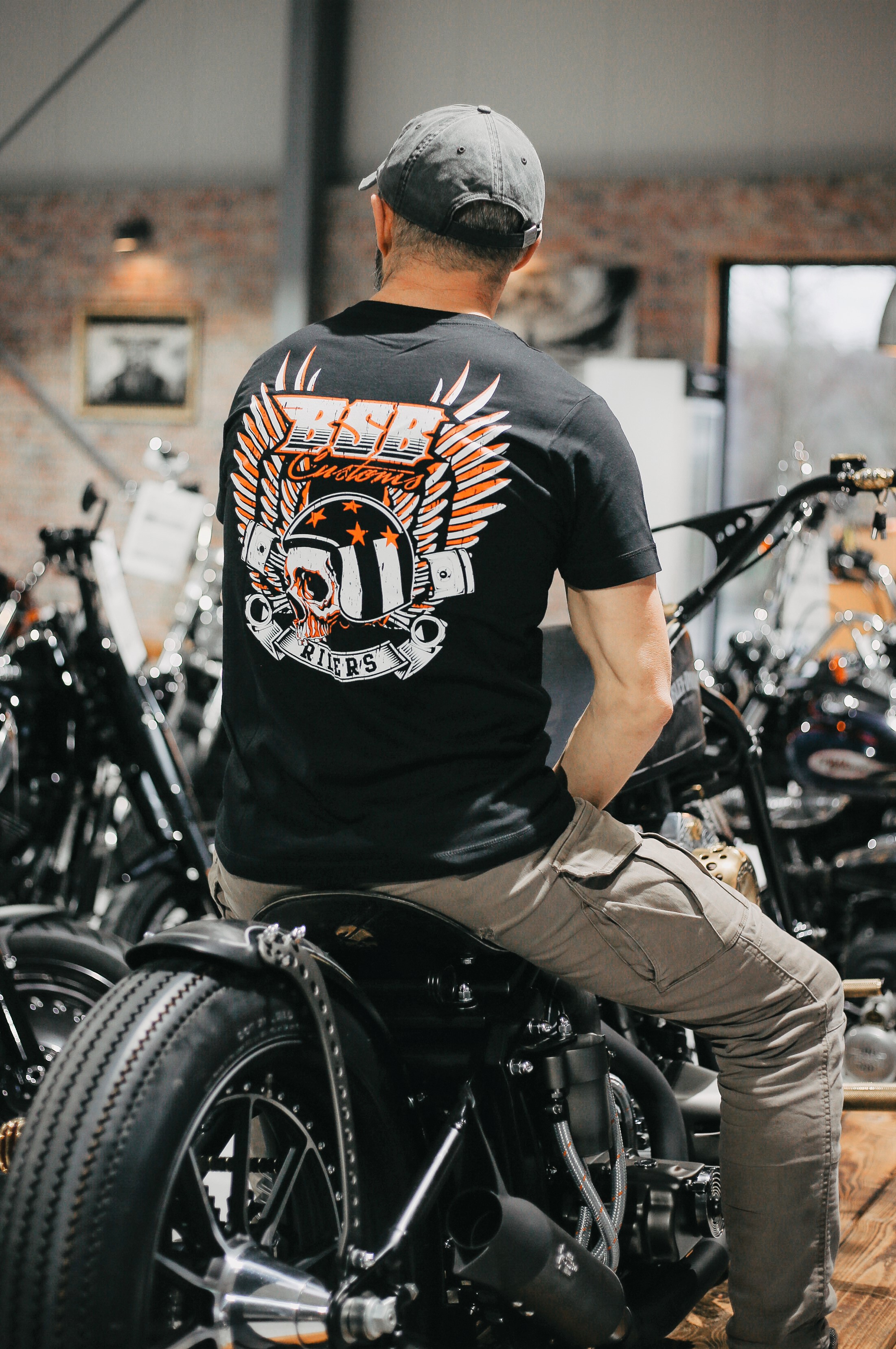 BSB Customs "Riders" T-Shirts Schwarz