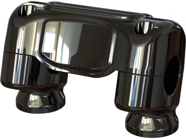 Speedo Riser 1" – Lenkerklemme mit Tachoaufnahme für Harley Sportster & Dyna – Glanz Schwarz Pulverbeschichtet Speedo Riser 1" – Lenkerklemme mit Tachoaufnahme für Harley Sportster & Dyna – Glanz Schwarz Pulverbeschichtet