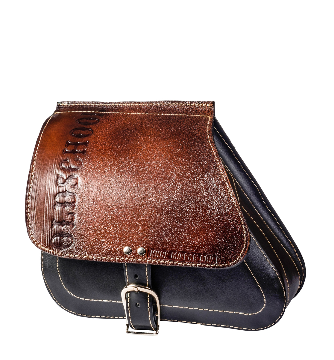 D-018 "Oldscool brown" Hochwertige AGM DYNA Schwingentasche Echtleder inkl. Lederriemen für DYNA Modell