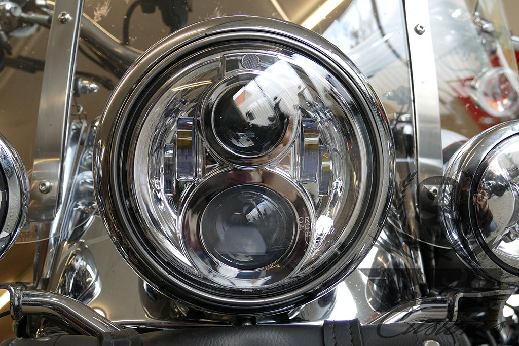 LED Scheinwerfer 7 Zoll , Standlicht, E-Zulassung für Touring & Softail bis 2023 *CHROME*