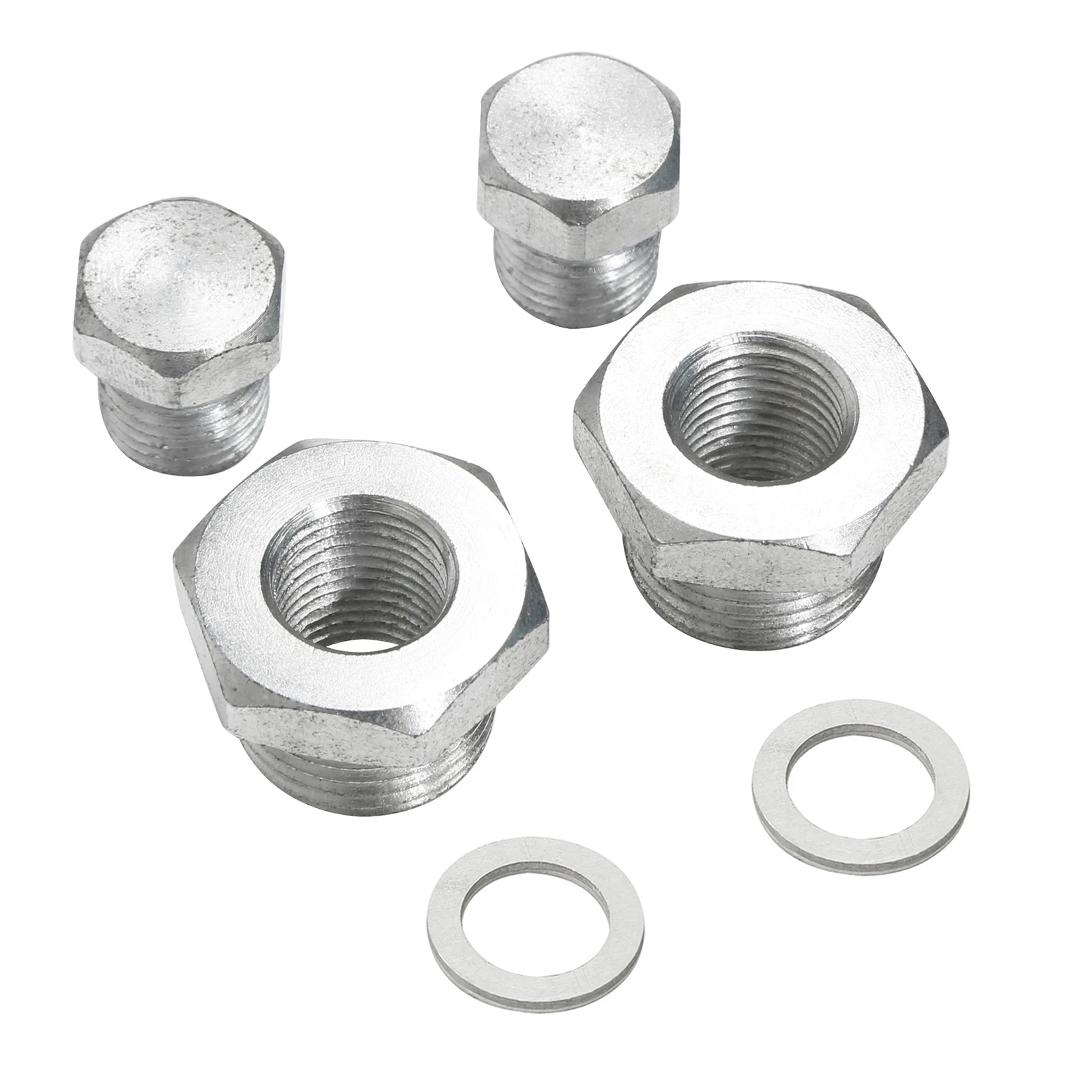 2 Stück O2 Sensor Reduzieradapter 18mm auf 12mm – passend für Harley-Davidson Touring, Softail & Sportster (verschiedene Baujahre)