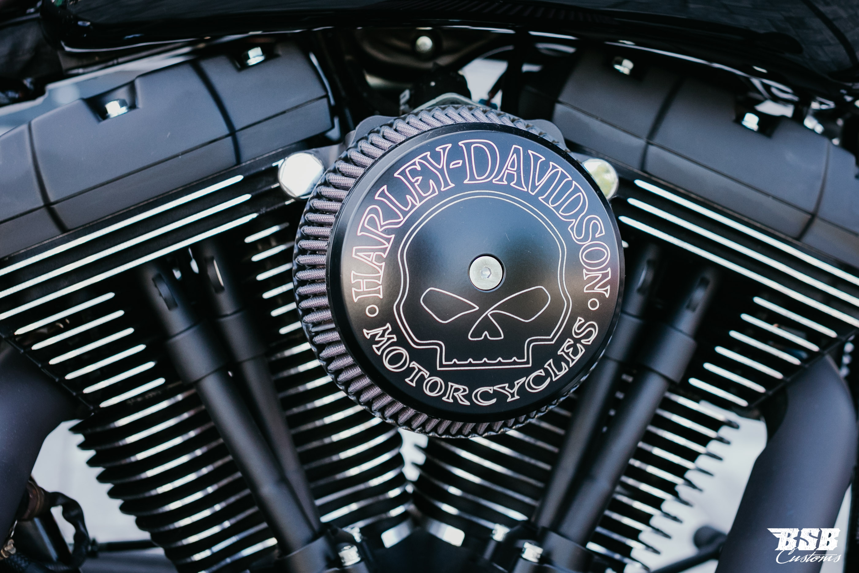 BSB Customs Luftfilter Deckel für Harley Stage 1 & Big Sucker Cover schwarz