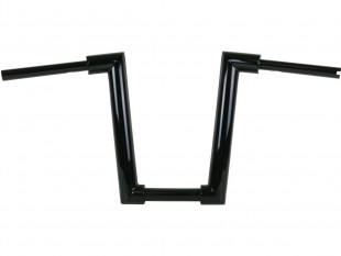 Santee 2" Str8UP Handlebar Tall 380 mm Schwarz Pulverbeschichtet für Harley-Davidson Softail – Hydraulik Kupplung & Throttle By Wire