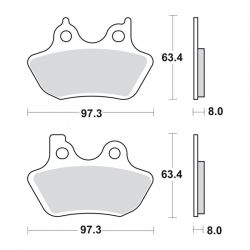 Harley Davidson Big Twin, Sportster, V-Rod - SBS Street Carbon Tech Bremsbeläge vorn/hinten – organisch