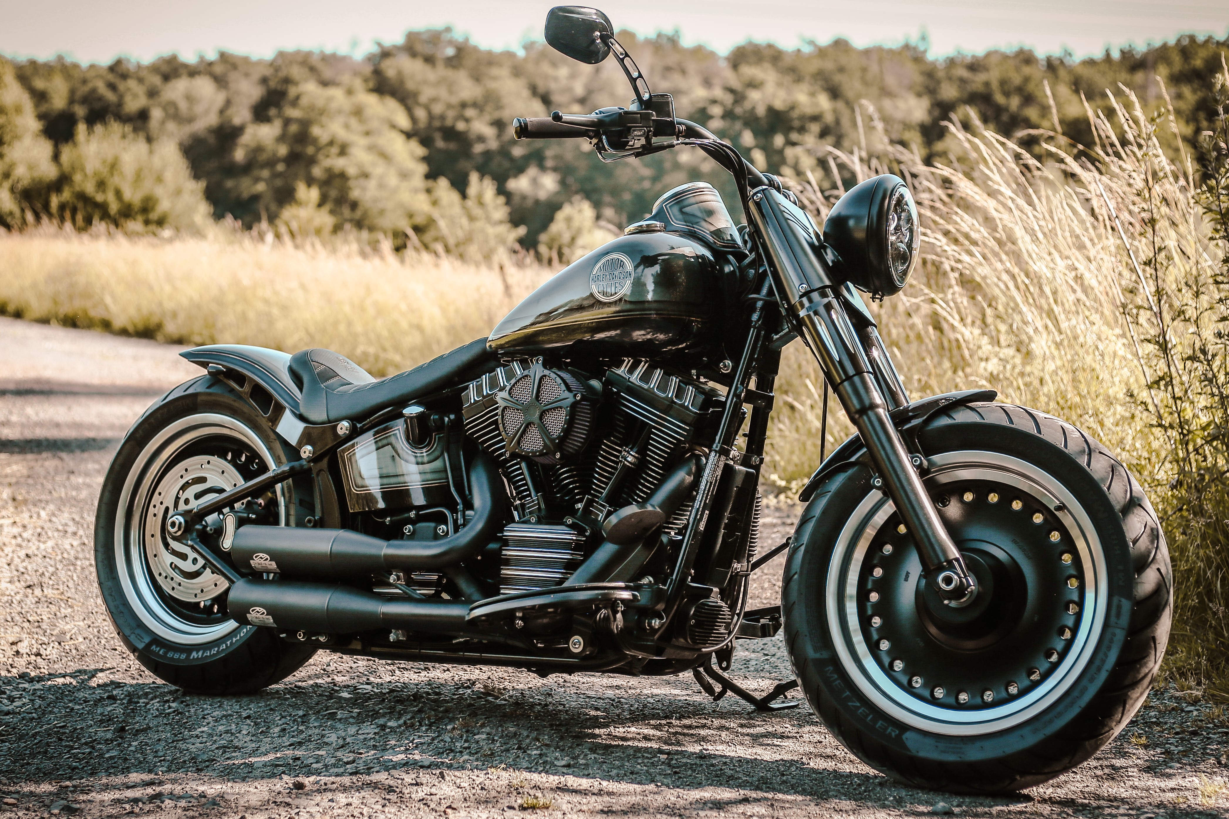 Gabelhülsen Gabelcover Edge cut  Harley Davidson Softail // Heritage // Deluxe // Fat BOY-2016 FORK