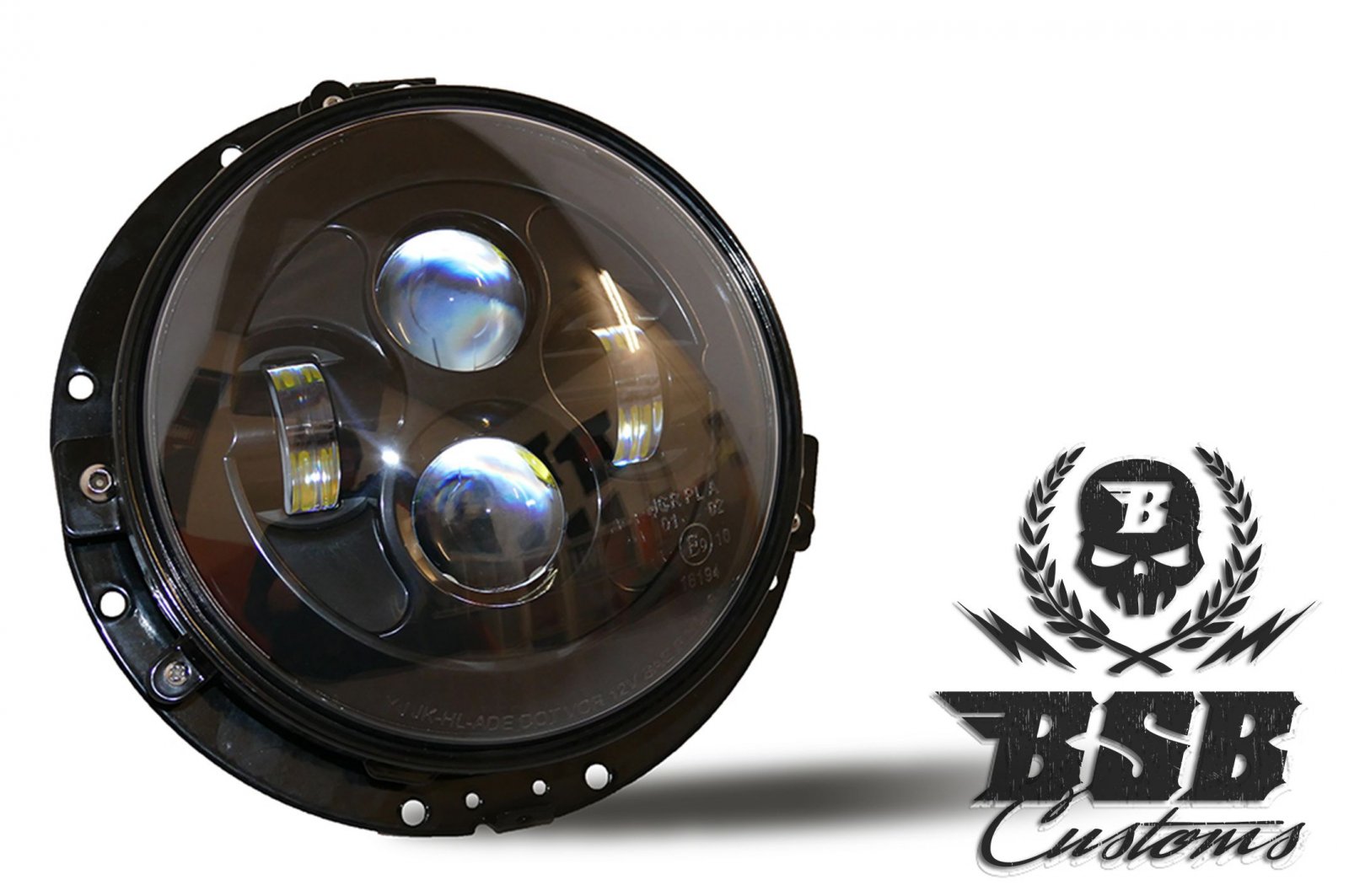 Montagering Einbauring SCHWARZ für LED´s bei Harley Davidson Road King Electra Glide Touring Modelle