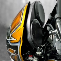 PLEX Audio System 2.0 mit Rockford Fosgate Power Marine Grade TSM5 Lautsprechern – Passend für Harley-Davidson Dyna, Softail, Sportster, Road King & FXR