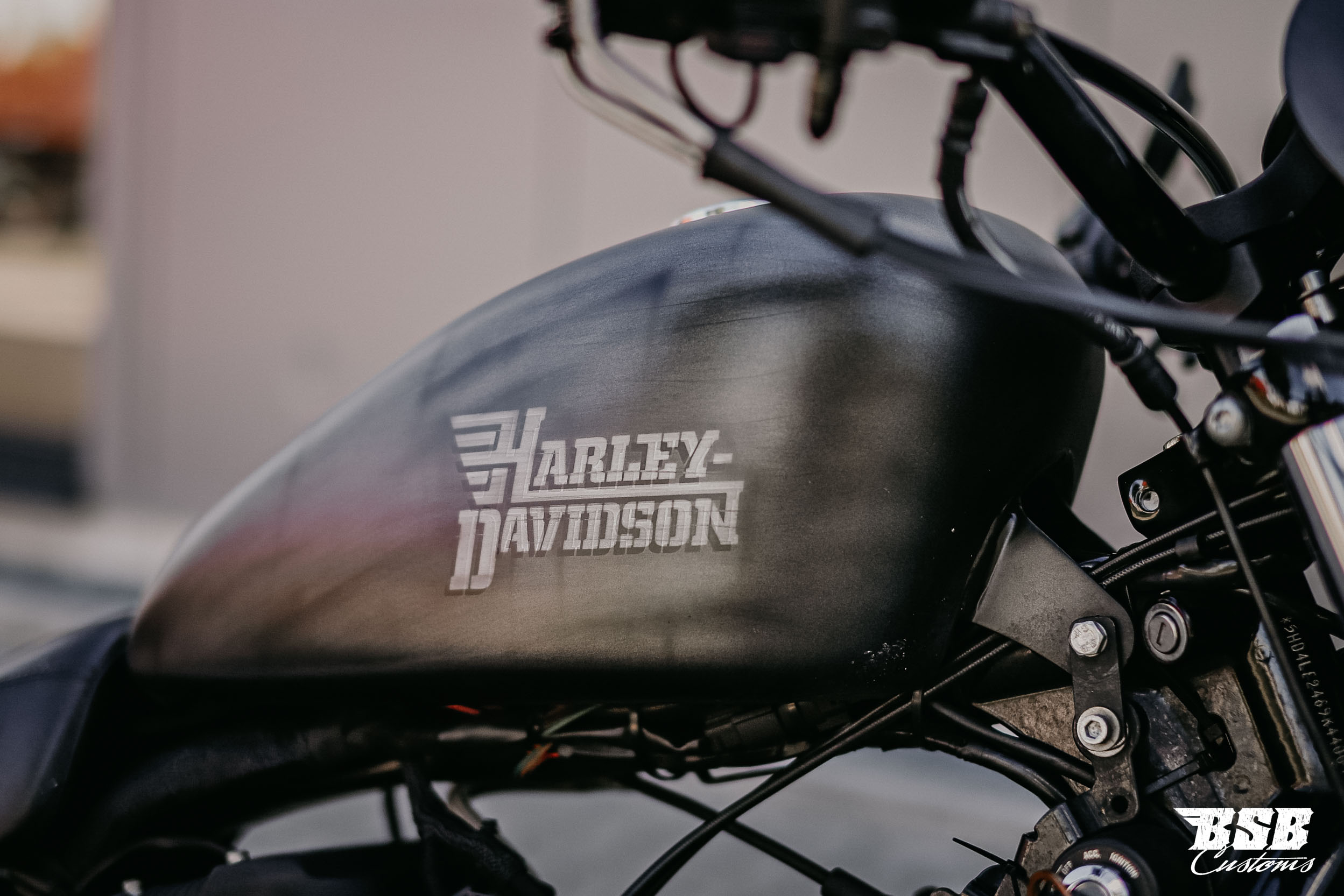 2009 Harley Davidson XL 883 mit verstallbarer MCJ Anlage Airbrush