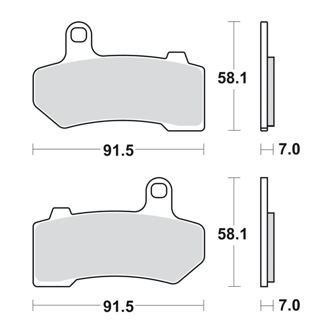 SBS Street Excel Sinter Bremsbeläge vorne für Harley-Davidson FLT/Touring 2008–2025, V-Rod 2006–2017, Trike 2009–2025, Nightster 2022–2025 SBS Street Excel Sinter Bremsbeläge vorne für Harley-Davidson FLT/Touring 2008–2025, V-Rod 2006–2017, Trike 2009–2025, Nightster 2022–2025
