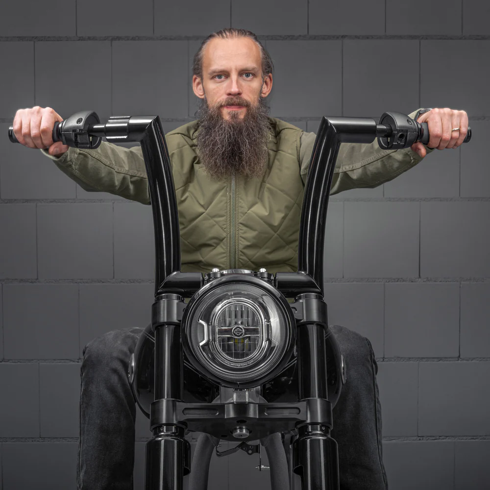 2025 Killer Bull 2" Fat Bars – Für Harley Softail (1,25" Riser) in Chrom & Schwarz