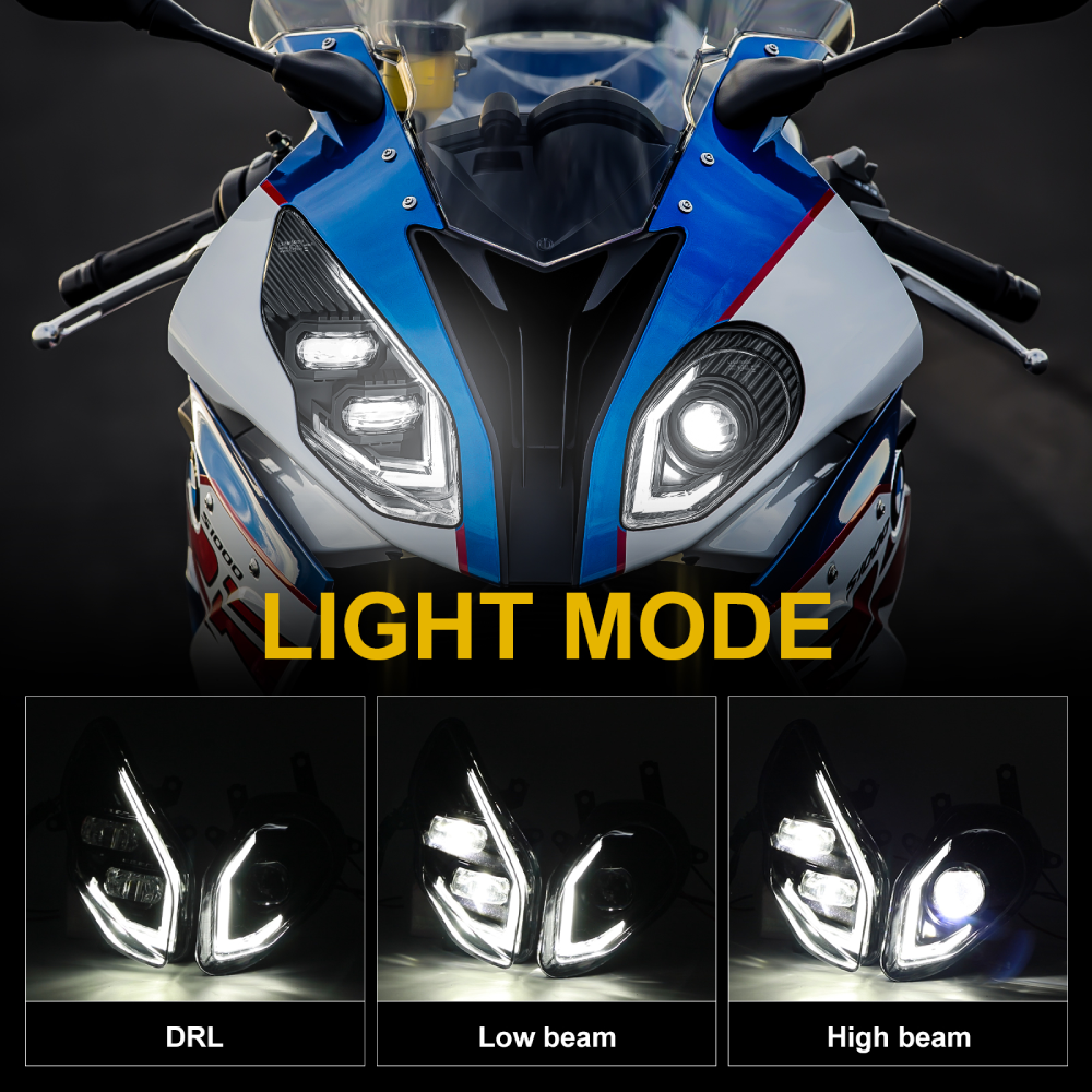BMW S 1000 RR LED-Scheinwerfer – passend für Modell 2015–2018 mit E-Mark-Zulassung BMW S 1000 RR LED-Scheinwerfer – passend für Modell 2015–2018 mit E-Mark-Zulassung