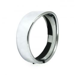 Vertiefter Zierring mit Visier in Chrom – passend für Harley-Davidson Modelle mit 5-3/4" Scheinwerfer (Baujahr 1994–2021), OEM 69735-05