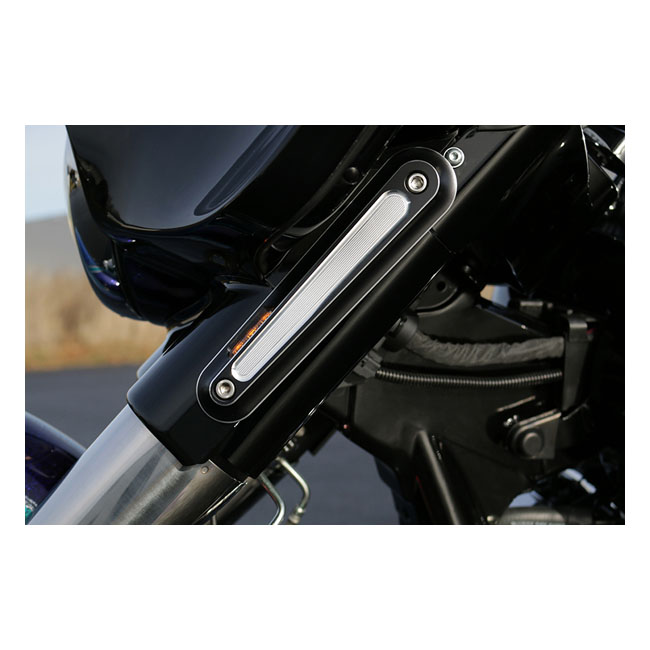 Kodlin Legit Elypse Frontblinker Schwarz mit DLR-Tagfahrlicht für Harley-Davidson FLT/Touring (94–24)