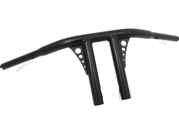 8 Zoll T-Bar Lenker gerade 4-Loch schwarz – passend für Harley-Davidson Touring, Softail, Dyna mit Throttle-by-Wire (2008–2023)
