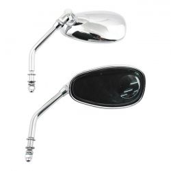 Toter-Winkel-Spiegel-Set Chrom – passend für Harley-Davidson Sportster, Softail, Dyna, Touring (1996–2023)