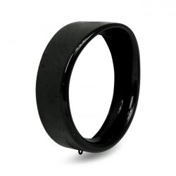 Vertiefter 7" Zierring mit Visier – Schwarzglänzend – Für Harley-Davidson FL-Modelle (1983–2024)