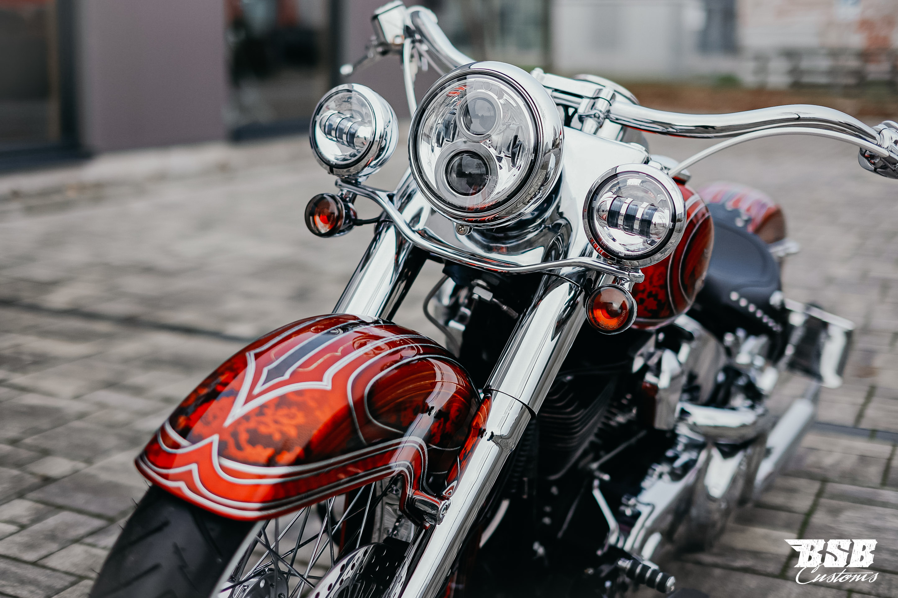 LED Zusatz 4,5" + 7" LED als Set "chrome" für alle Harley Davidson Softail & Touring sowie Indian Modelle 