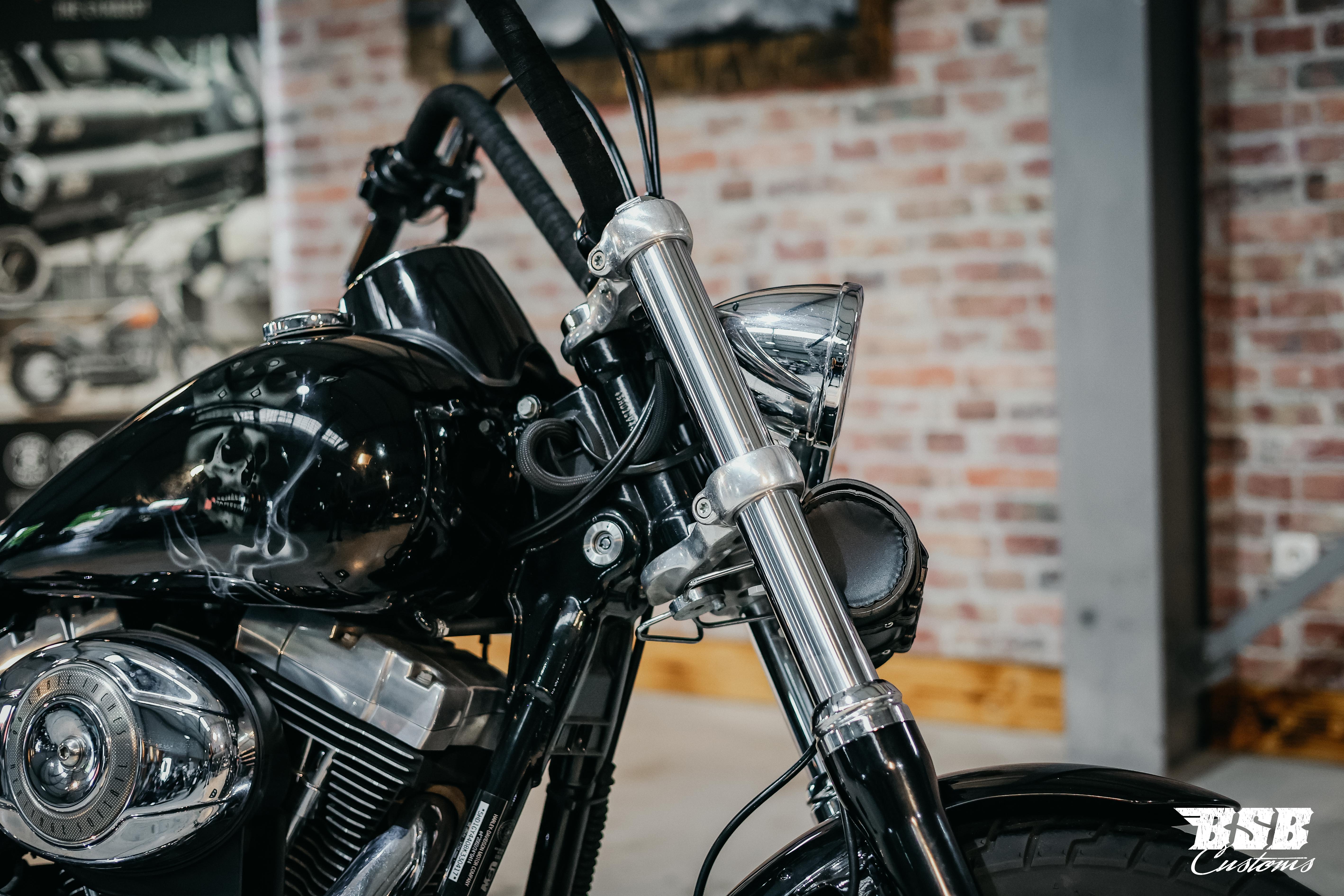 2008 Harley Davidson FXDF FAT BOB 5HD1.. TOP Zustand // Kess Tech Anlage / Airbrush Lackierung