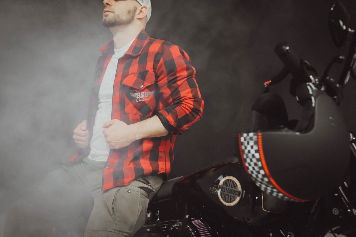 BSB Customs Kevlar® Biker-Shirt rot