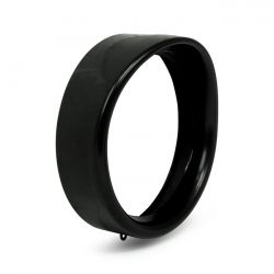 Vertiefter 7" Zierring mit Visier – Schwarz – Für Harley-Davidson FL-Modelle (1983–2024)