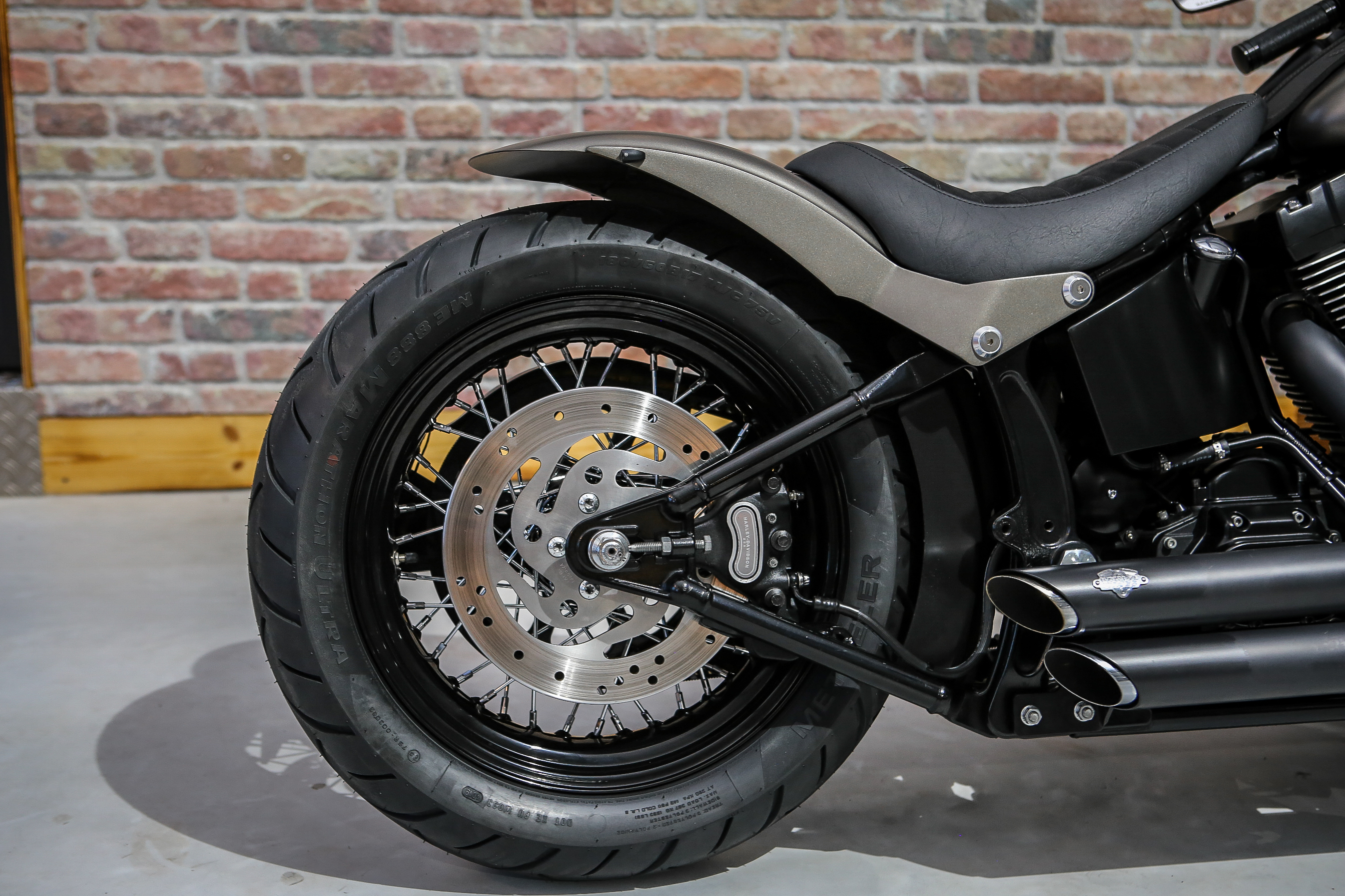 2008-2017 Stahl Heckfender mit Gutachten für 180 Tyre Softail Modelle ( geschlossen)