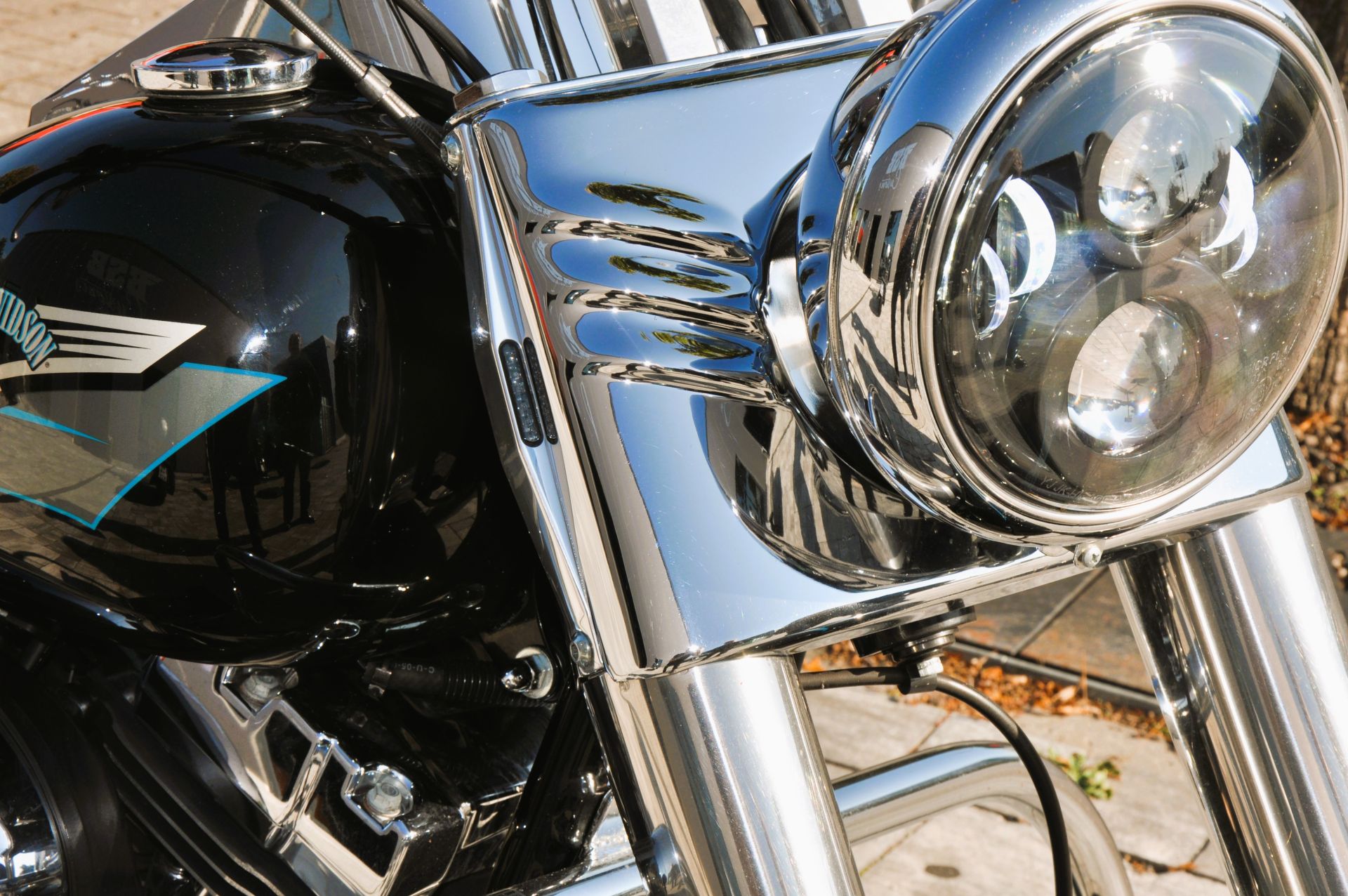 Stash 21 Blinker für Harley Davidson Softail & Fat Boy Big Twin 1993-2017 schwarz glanz / eloxiert / poliert 