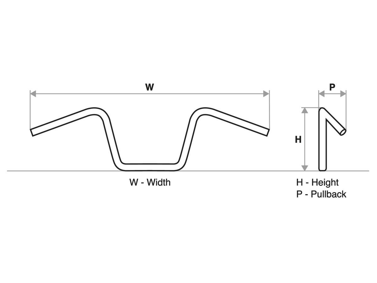 Santee 10" Straight-Up T-Bar Handlebar Non-Dimpled 4-Loch Chrome 1 1/4" Throttle By Wire für Harley-Davidson Modelle