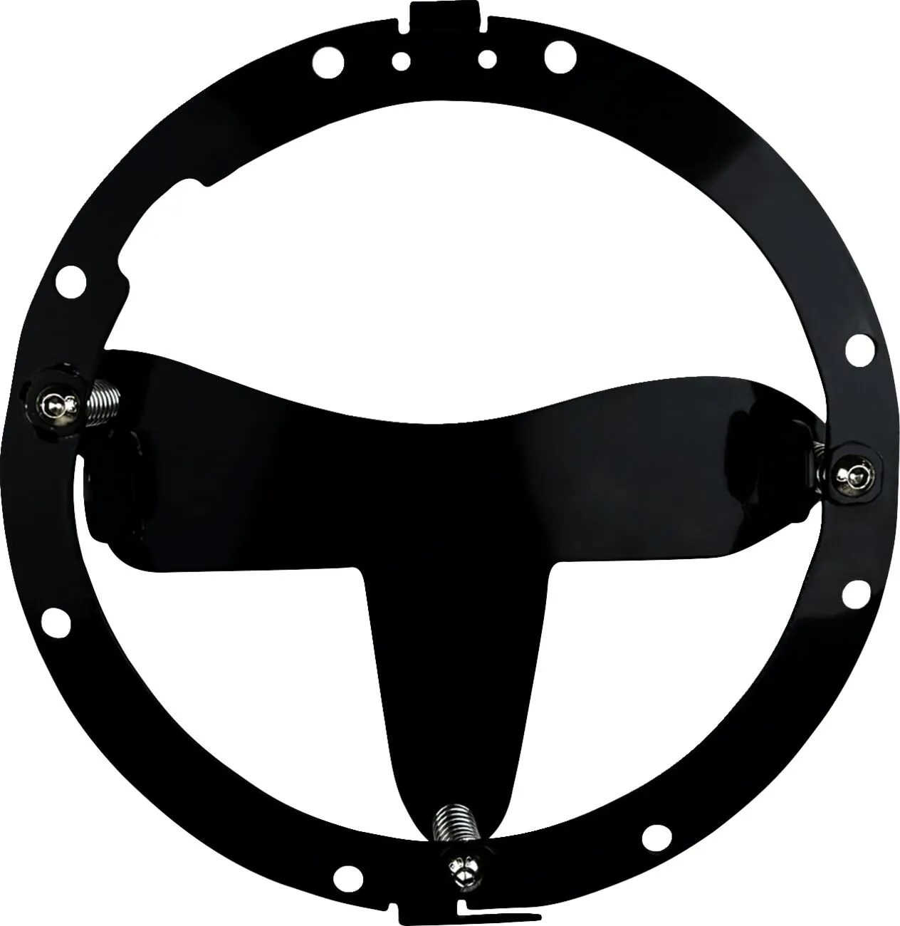 Custom Dynamics Shark Demon White LED Scheinwerfer ECE mit Batwing Adapter für Harley-Davidson Touring Modelle ab Baujahr 2014